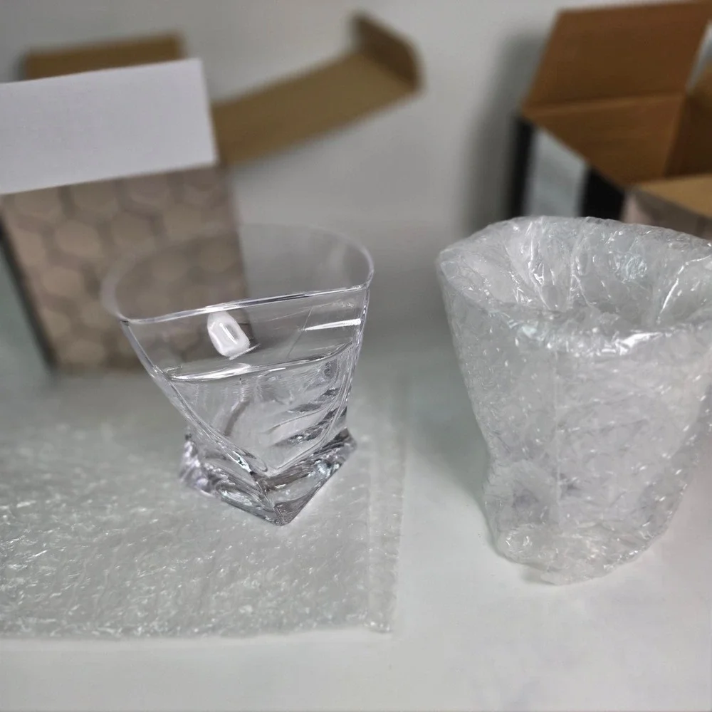 Set of 2 Bezrat Twist Whiskey Cigar Glasses 8oz Built-In Cigar Rest BT988 New